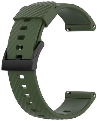 Silikonový řemínek Ricardo 24mm (pro Suunto), zelený V1, Quick Release