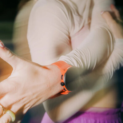 Textilní řemínek Suunto 22mm, oranžový, velikost S/M + M/L