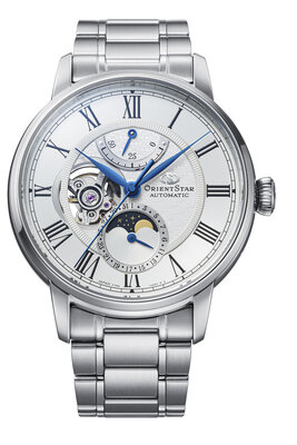 Orient Star Classic M45 F7 Moon Phase Open Heart Automatic RE-BT0005S00B (+ náhradní řemínek)