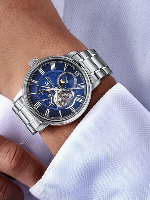 Orient Star Classic M45 F7 Moon Phase Open Heart Automatic RE-BT0006L00B (+ náhradní řemínek)