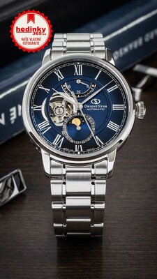 Orient Star Classic M45 F7 Moon Phase Open Heart Automatic RE-BT0006L00B (+ náhradní řemínek)