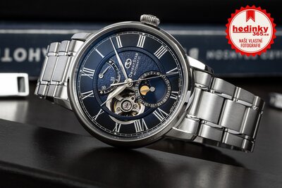 Orient Star Classic M45 F7 Moon Phase Open Heart Automatic RE-BT0006L00B (+ náhradní řemínek)