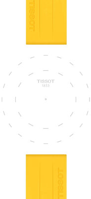 Silikonový řemínek Tissot T852.050.993 22mm, žlutý, Quick Release