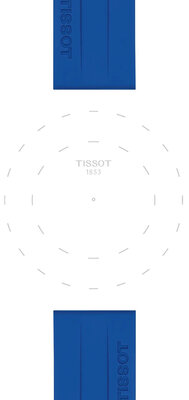 Silikonový řemínek Tissot T852.051.021 22mm, modrý, Quick Release
