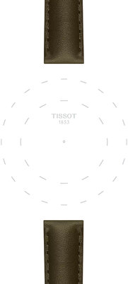 Kožený řemínek Tissot T852.046.066 15mm, zelený, Quick Release