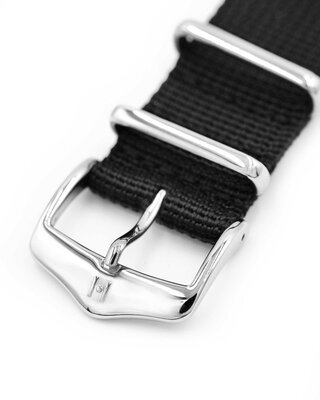 Textilní řemínek Hirsch Rush Recycle XL 40536050-2, černý, délka XL