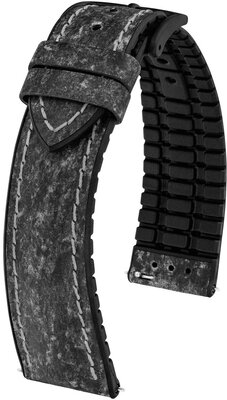 Koženkový řemínek Hirsch Stone L 0925044050-5, černý, délka L, Quick Release