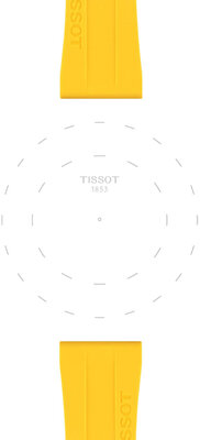 Silikonový řemínek Tissot T852.050.994 20mm, žlutý, Quick Release