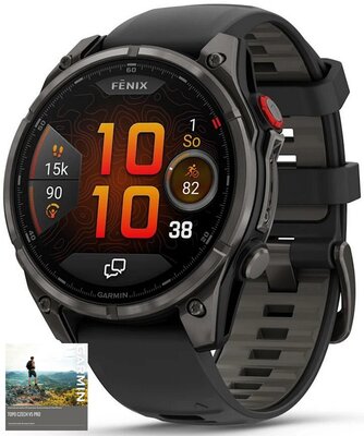 Garmin Fenix 8 Pro AMOLED 47mm, Sapphire Carbon Gray DLC Titanium Black