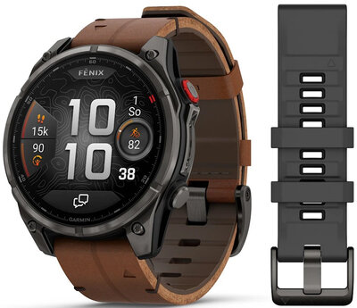 Garmin Fenix 8 Pro AMOLED 47mm, Sapphire Carbon Gray DLC Titanium (+ náhradní řemínek)