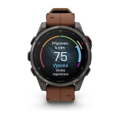 Garmin Fenix 8 Pro AMOLED 47mm, Sapphire Carbon Gray DLC Titanium (Premium) (+ náhradní řemínek)
