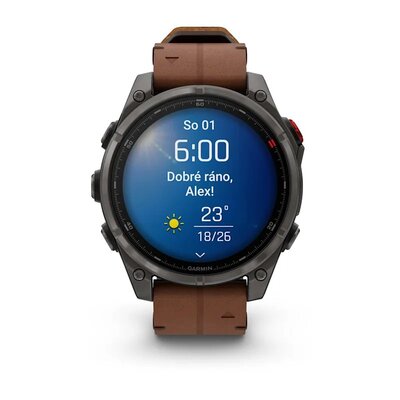 Garmin Fenix 8 Pro AMOLED 47mm, Sapphire Carbon Gray DLC Titanium (Premium) (+ náhradní řemínek)