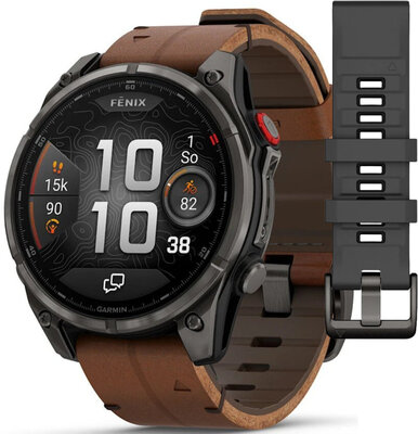 Garmin Fenix 8 Pro AMOLED 47mm, Sapphire Carbon Gray DLC Titanium (Premium) (+ náhradní řemínek)