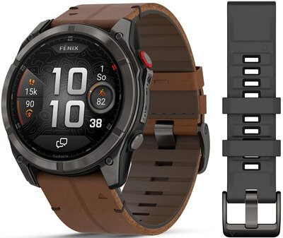 Garmin Fenix 8 Pro AMOLED 51mm, Sapphire Carbon Gray DLC Titanium (+ náhradní řemínek)