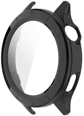 Ochranný kryt (pro Xiaomi Watch S4), plastový, černý + sklíčko