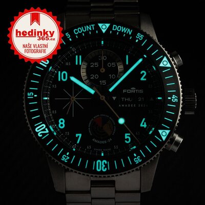 Fortis Novonaut N-42 Automatic Chronograph Amadee-24 F2040016 Limited Edition 100pcs (+ náhradní řemínek)