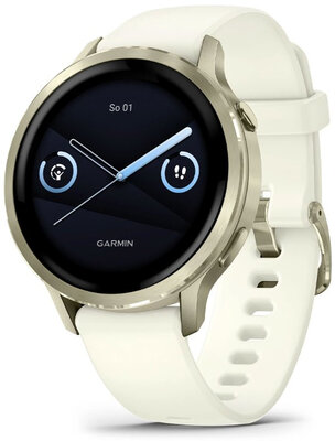 Garmin Venu 4 41mm Lunar Gold / Bone, Silicone Band
