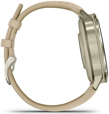 Garmin Venu 4 41mm Lunar Gold / Light Sand, Leather Band (+ náhradní řemínek)