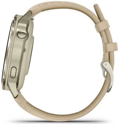 Garmin Venu 4 41mm Lunar Gold / Light Sand, Leather Band (+ náhradní řemínek)