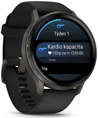 Garmin Venu 4 45mm Slate / Black Silicone Band