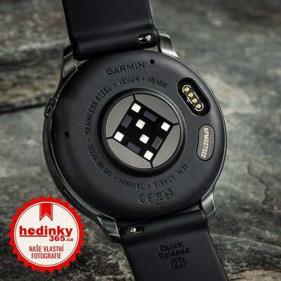 Garmin Venu 4 45mm Slate / Black Silicone Band