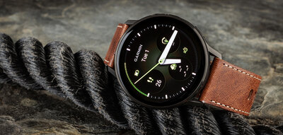 Garmin Venu 4 45mm Slate / Brown, Leather Band (+ náhradní řemínek) (rozbalené)