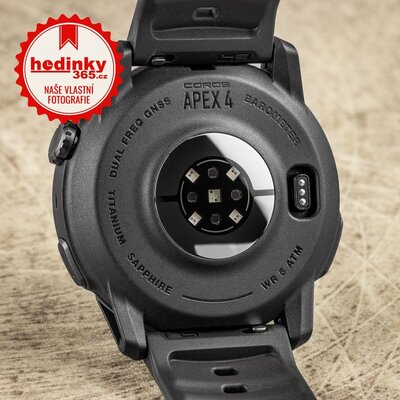 Coros Apex 4 46mm Black / Silicone band (rozbalené)