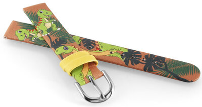 Koženkový řemínek JVD RJ7228.3 14mm, hnědý, dětský