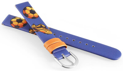 Koženkový řemínek JVD RJ7229.3 14mm, modrý, dětský