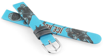 Koženkový řemínek JVD RJ7230.1 14mm, modrý, dětský