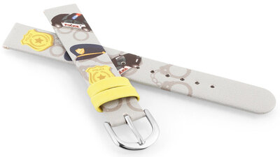 Koženkový řemínek JVD RJ7232.3 14mm, šedý, dětský