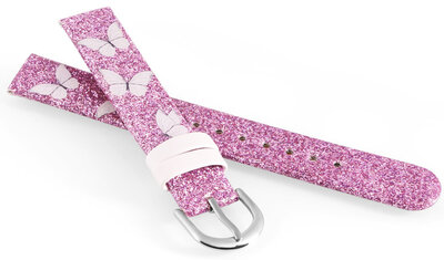 Koženkový řemínek JVD RJ7238.1 14mm, fialový, dětský