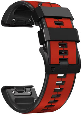 Silikonový řemínek Ricardo 22mm (pro Garmin Fenix 8/7/6 (47mm), Epix 2 aj.), červený, QuickFit