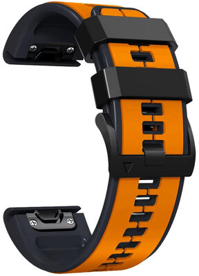 Silikonový řemínek Ricardo 22mm (pro Garmin Fenix 8/7/6 (47mm), Epix 2 aj.), oranžový, QuickFit