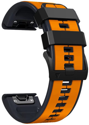 Silikonový řemínek Ricardo 26mm (pro Garmin Fenix 8/7X/6X (51mm), Tactix aj.), oranžový V2, QuickFit