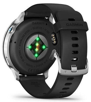 Garmin D2 Air X15, Silver/Black Silicone band