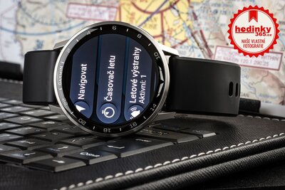 Garmin D2 Air X15, Silver/Black Silicone band