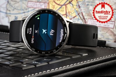 Garmin D2 Air X15, Silver/Black Silicone band