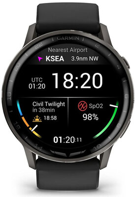 Garmin D2 Air X15, Slate/Black Silicone Band