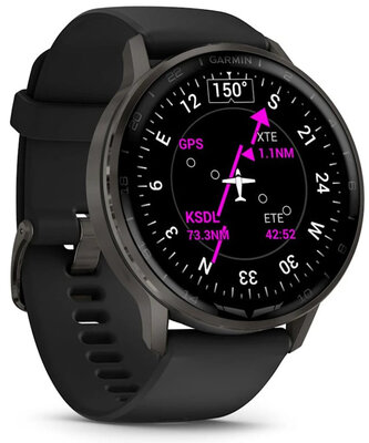 Garmin D2 Air X15, Slate/Black Silicone Band