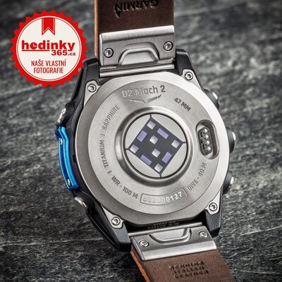 Garmin D2 Mach 2 47mm (Premium), Oxford Brown Leather Band (+ náhradní řemínek)