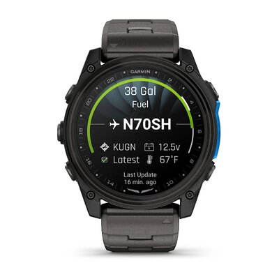 Garmin D2 Mach 2 51mm (Premium), Carbon Gray DLC Titanium with Vented Titanium Bracelet (+ náhradní řemínek)