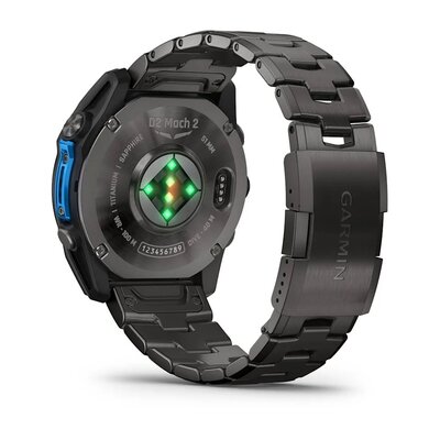 Garmin D2 Mach 2 51mm (Premium), Carbon Gray DLC Titanium with Vented Titanium Bracelet (+ náhradní řemínek)