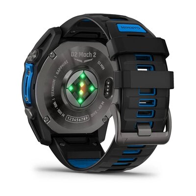 Garmin D2 Mach 2 51mm (Premium), Carbon Gray DLC Titanium with Vented Titanium Bracelet (+ náhradní řemínek)