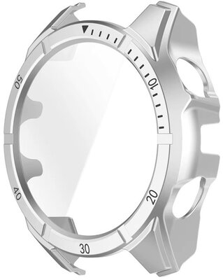 Ochranný kryt (pro Garmin Fenix 8/9 AMOLED, 47mm), plastový, stříbrný + sklíčko