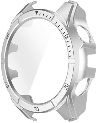 Ochranný kryt (pro Garmin Fenix 8/9 SOLAR, 47mm), stříbrný, průhledný + sklíčko