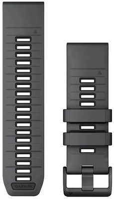 Silikonový řemínek Garmin 26mm (pro Garmin Fenix 8/7X/6X (51mm), Tactix aj.), šedý, QuickFit, 010-13393-11