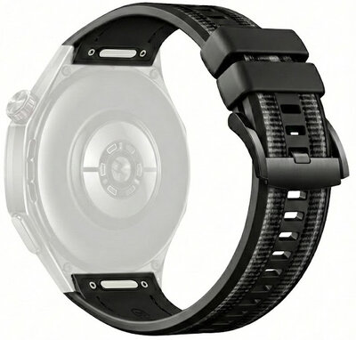 Silikonový řemínek Ricardo Roccaraso 22mm (pro Huawei Watch GT 6, 46mm), Black, QuickFit