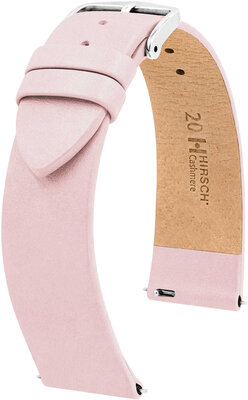 Kožený řemínek Hirsch Cashmere M 03902123-2, růžový, teletina, délka M, Quick Release