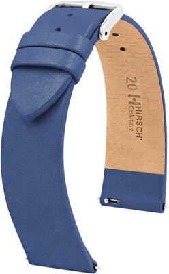 Kožený řemínek Hirsch Cashmere M 03902180-2, modrý, teletina, délka M, Quick Release